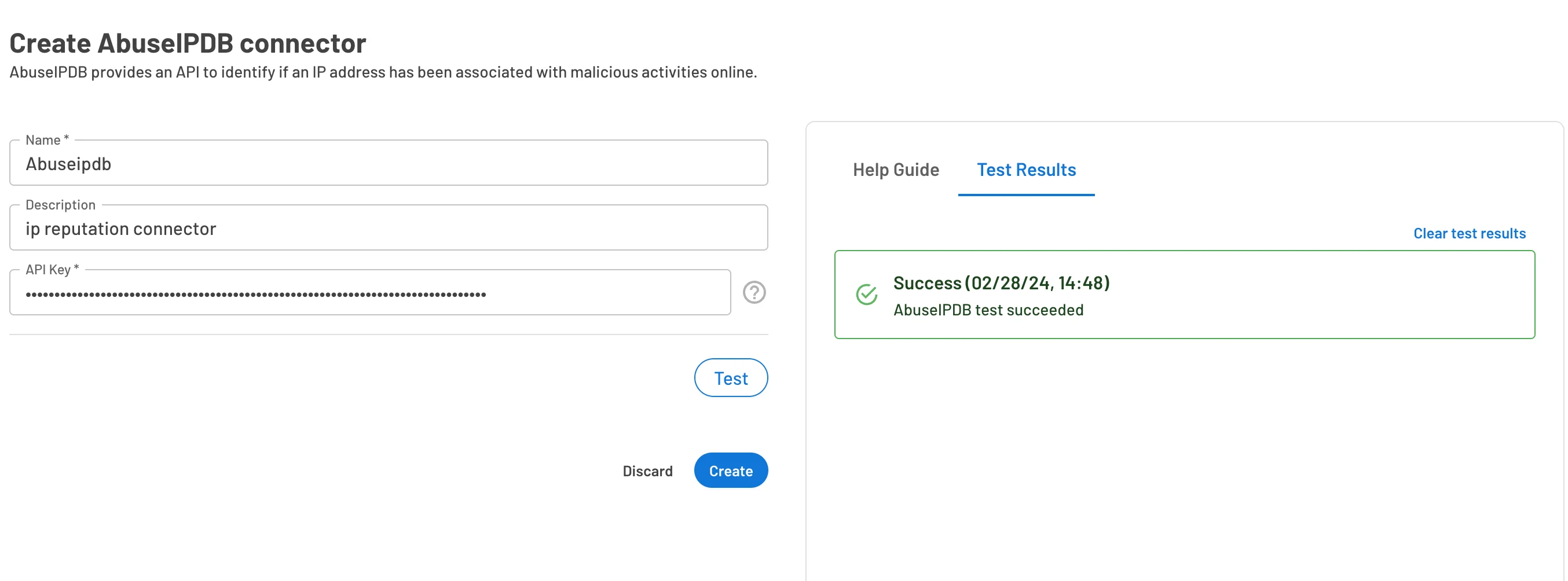 abuseipdb connector setup