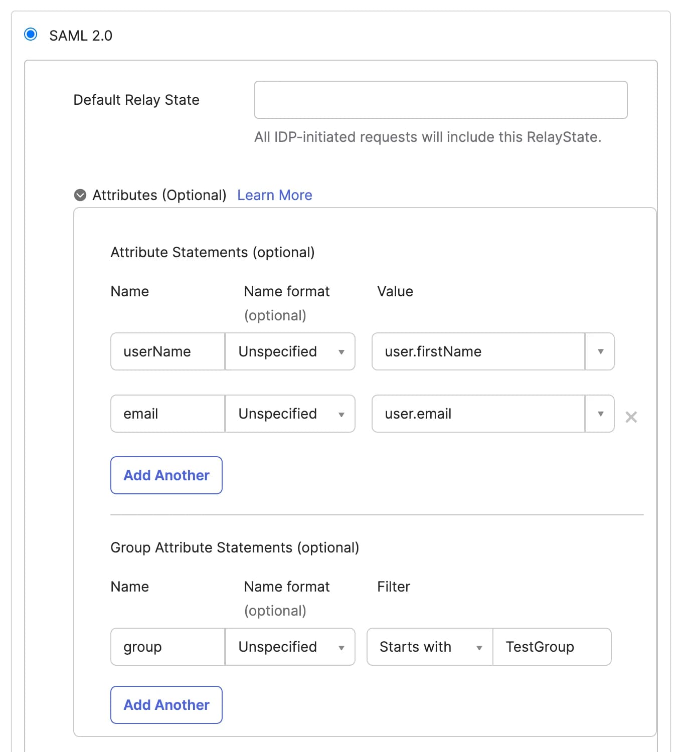 Attribute mappings in Okta