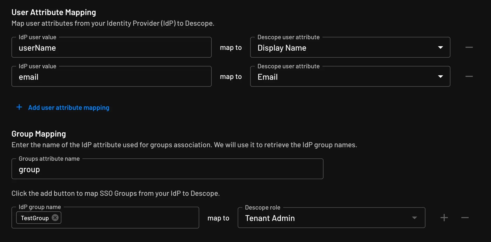 Attribute Mappings in Descope