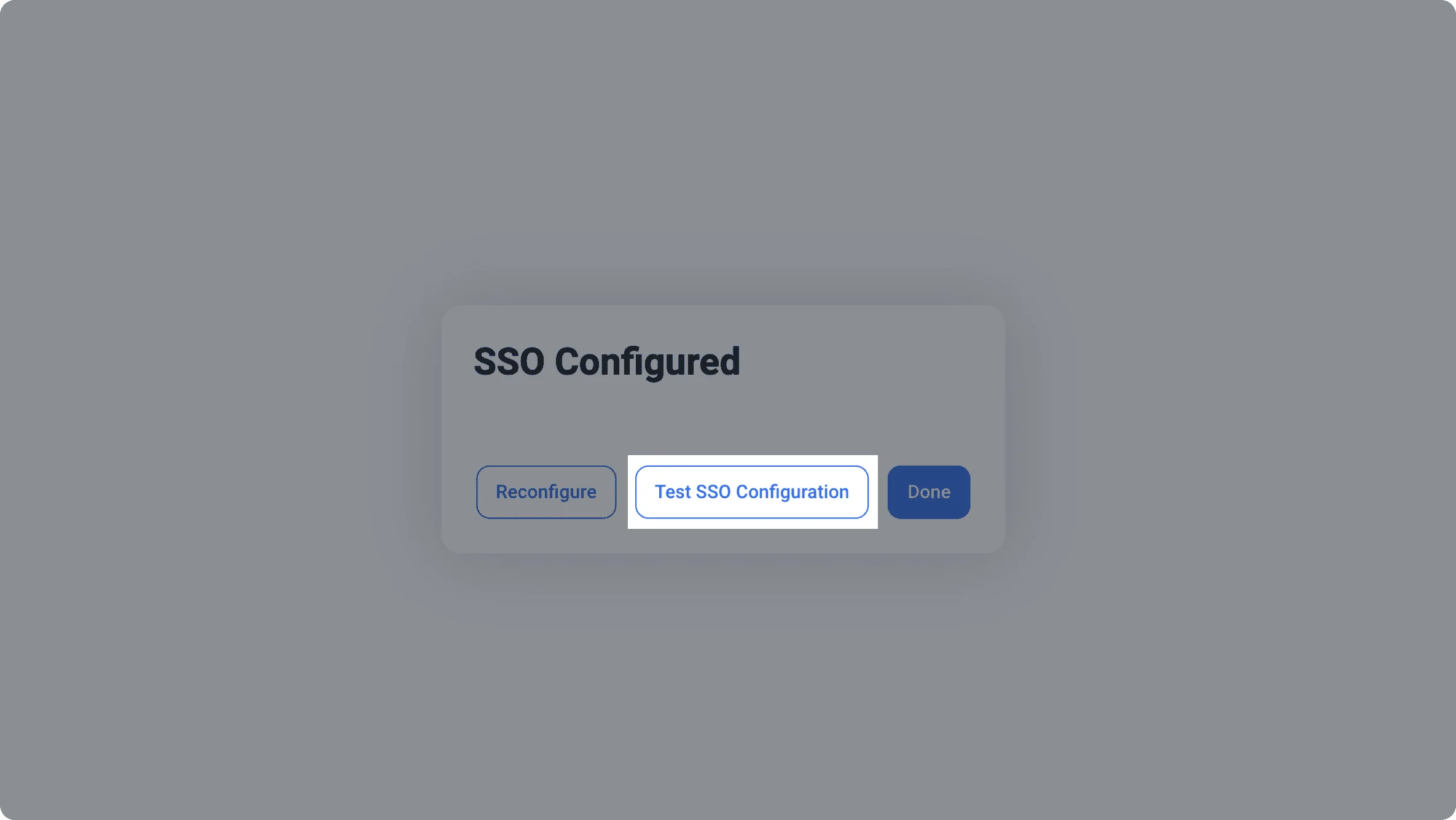 sso config saml button