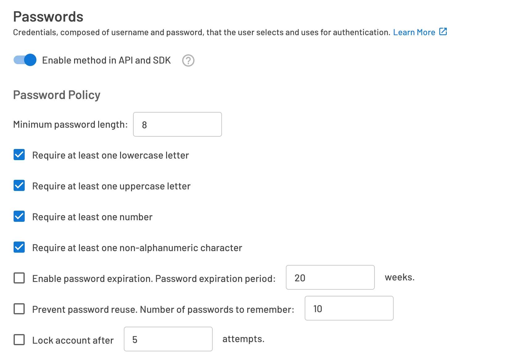 password policy