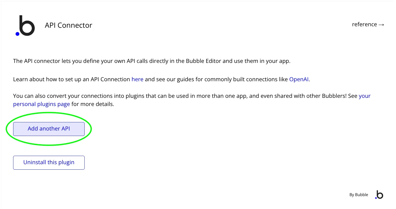 Installing API Plugin for Bubble