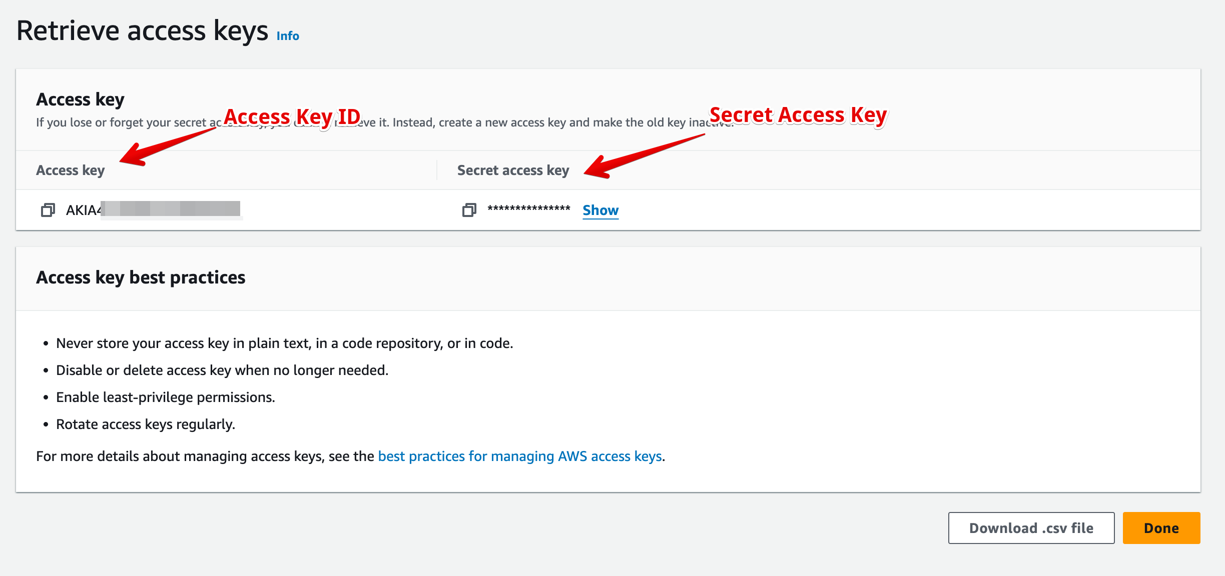 Where to find AWS Access Key and ID