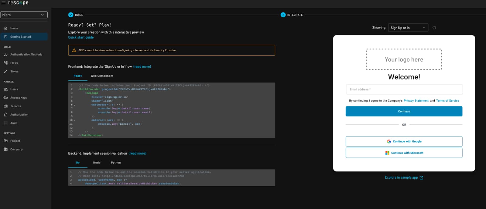 Descope custom claims management add to flow