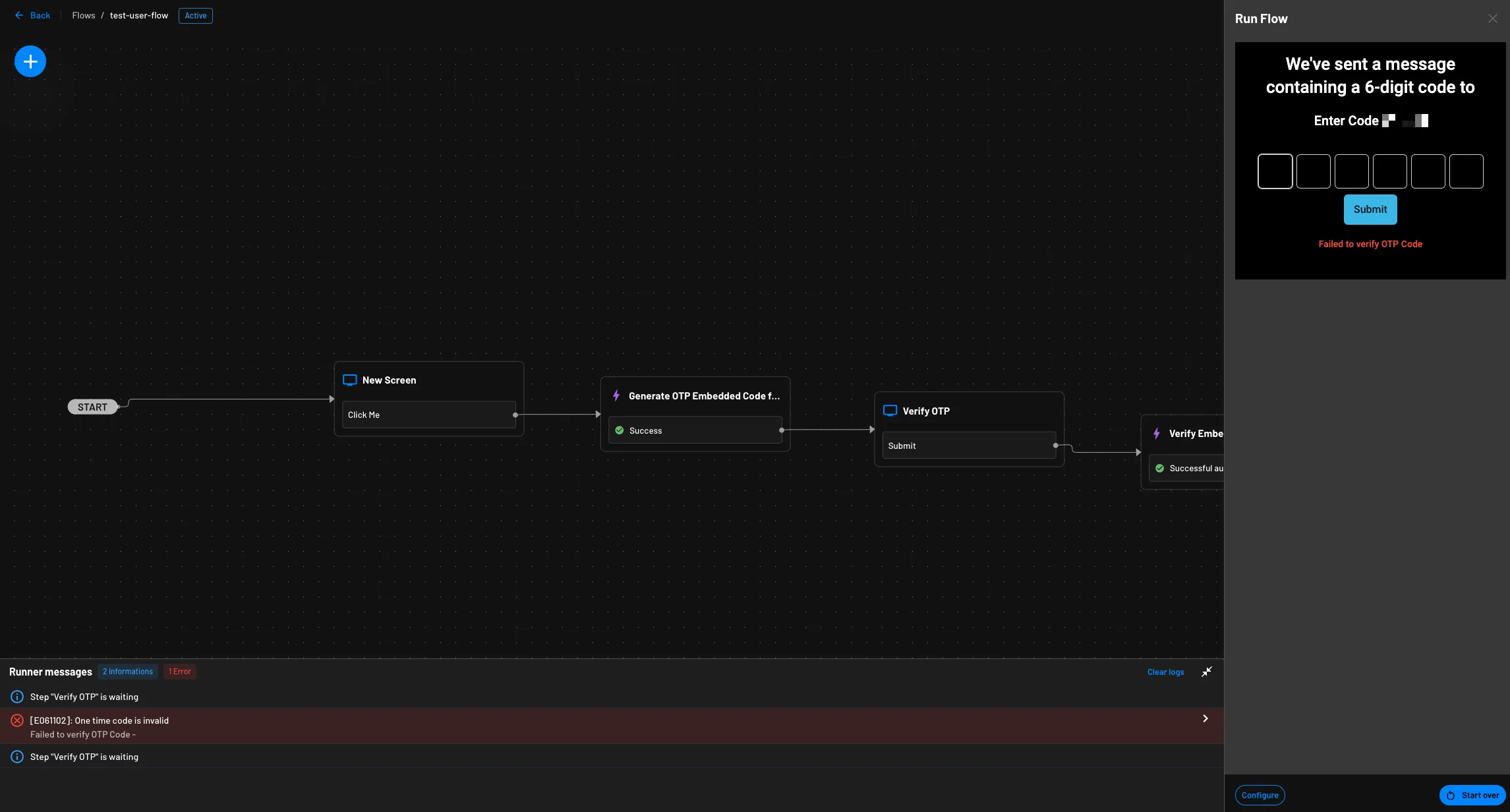 Debugging flows with the console flow runner