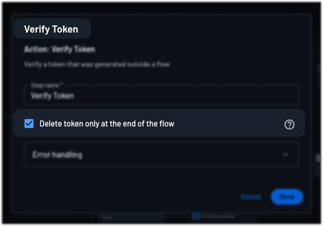 Delete Token at the end of the flow