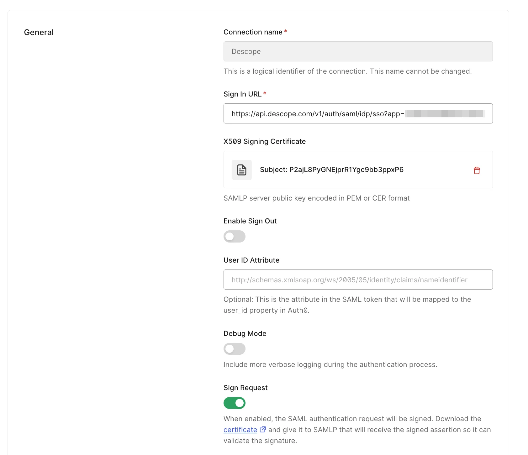 Descope OIDC with Auth0 as auth provider Auth0 configuration 1