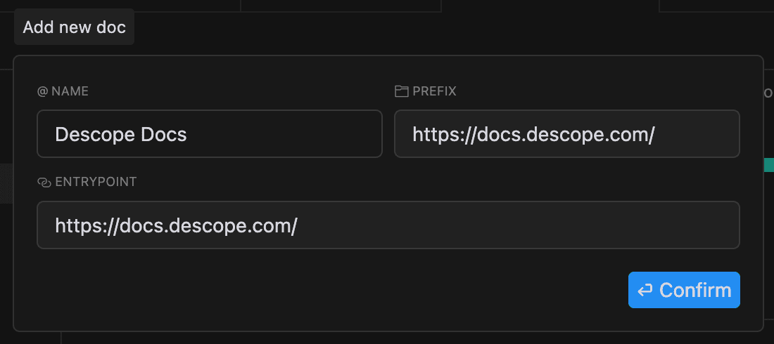 Descope Docs Cursor Setup