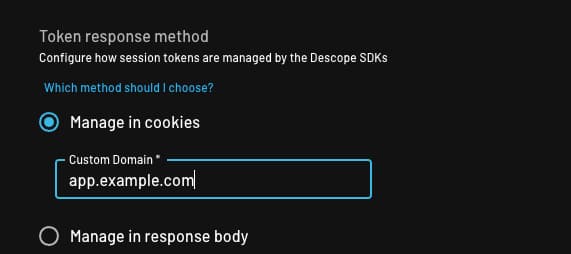 Descope custom domain example