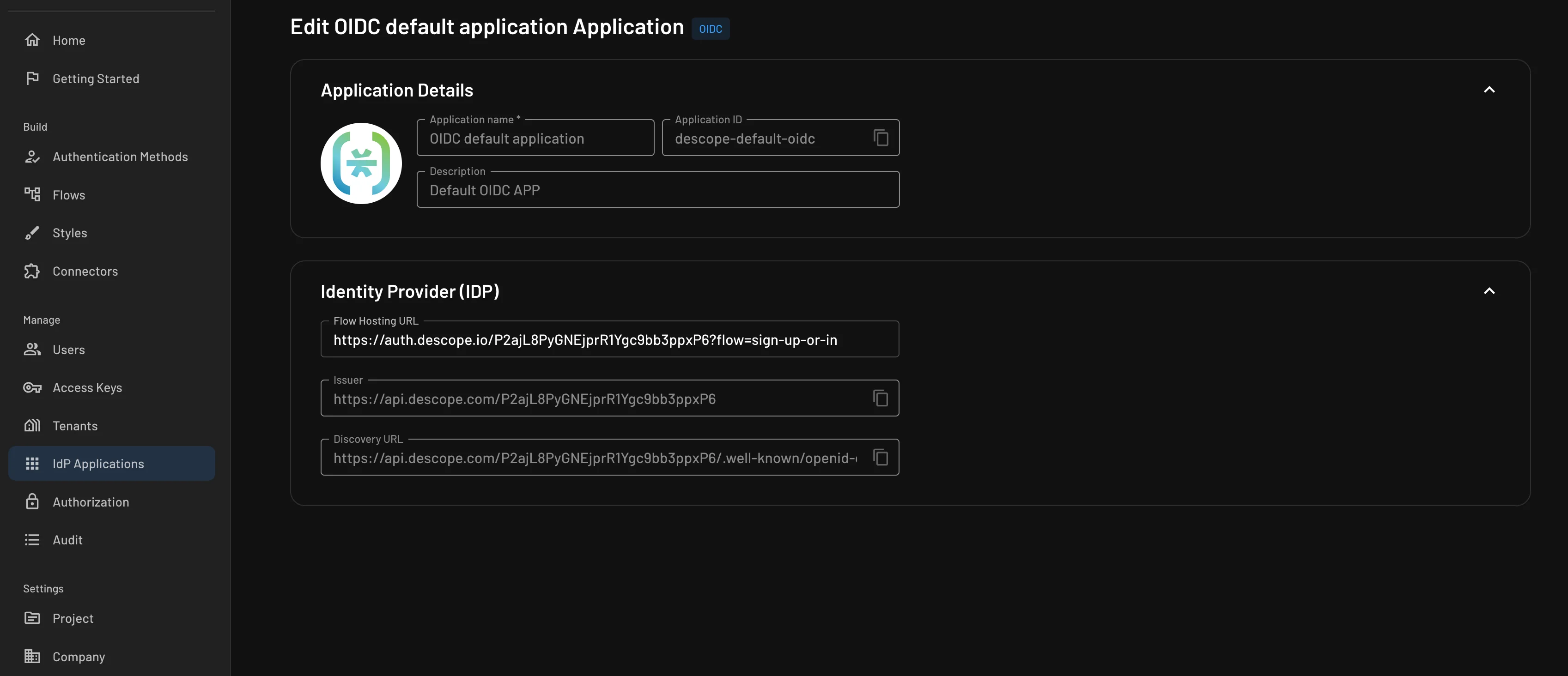 Descope OIDC with Ping Identity provider flow configuration 2