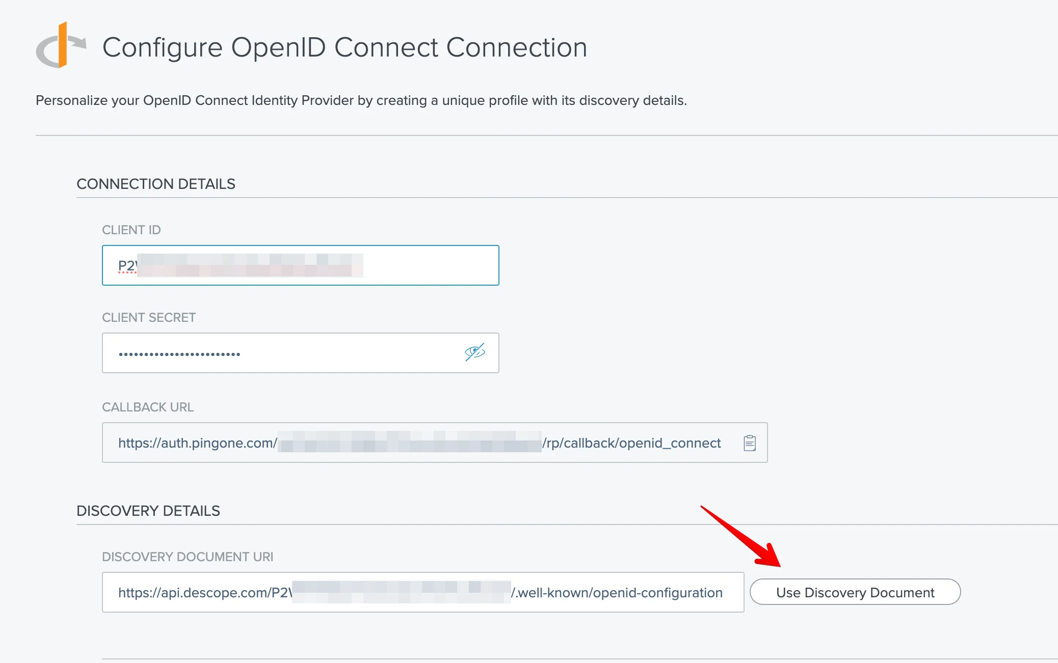 Descope OIDC with Ping Identity provider configuration