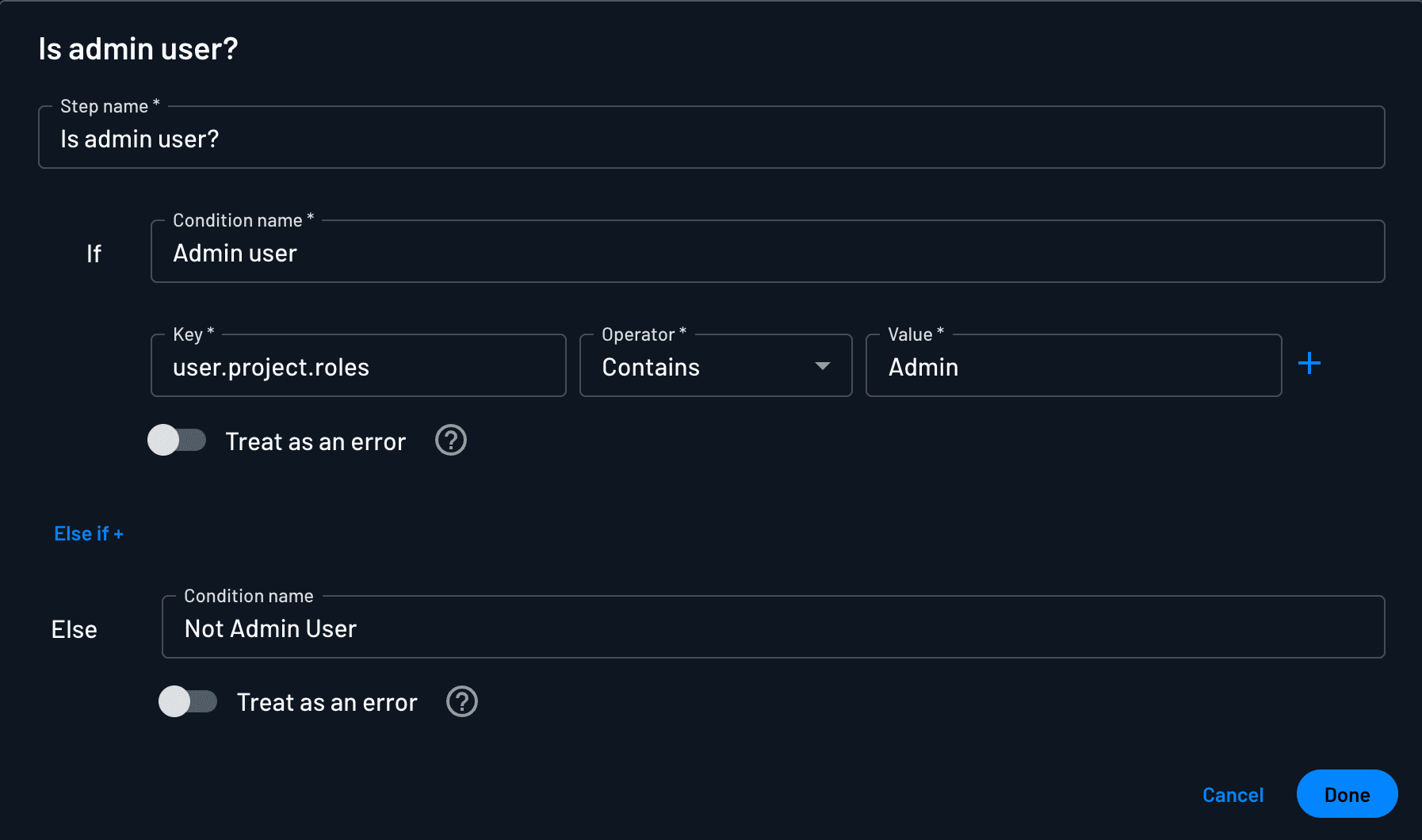 Descope user conditions roles