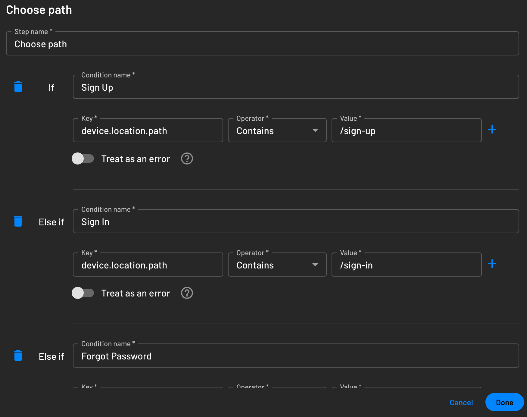 Device Key Example in Flow