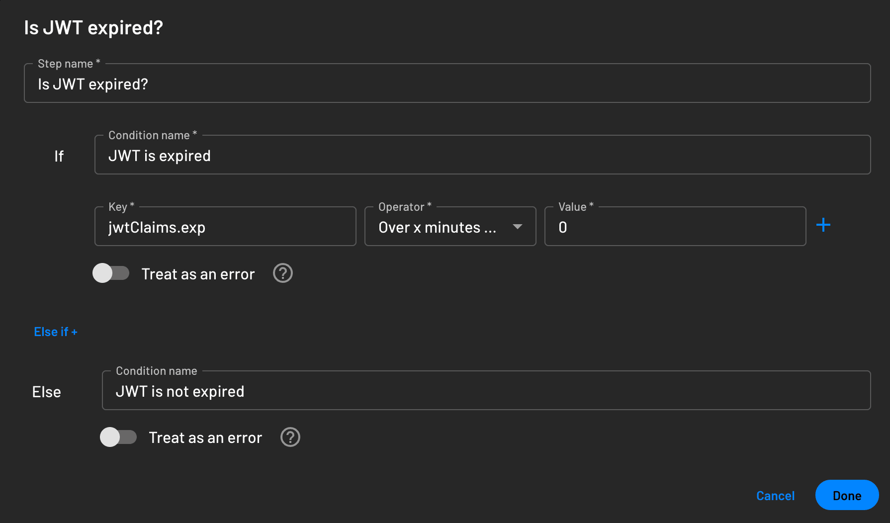 jwtClaims Example in Flow