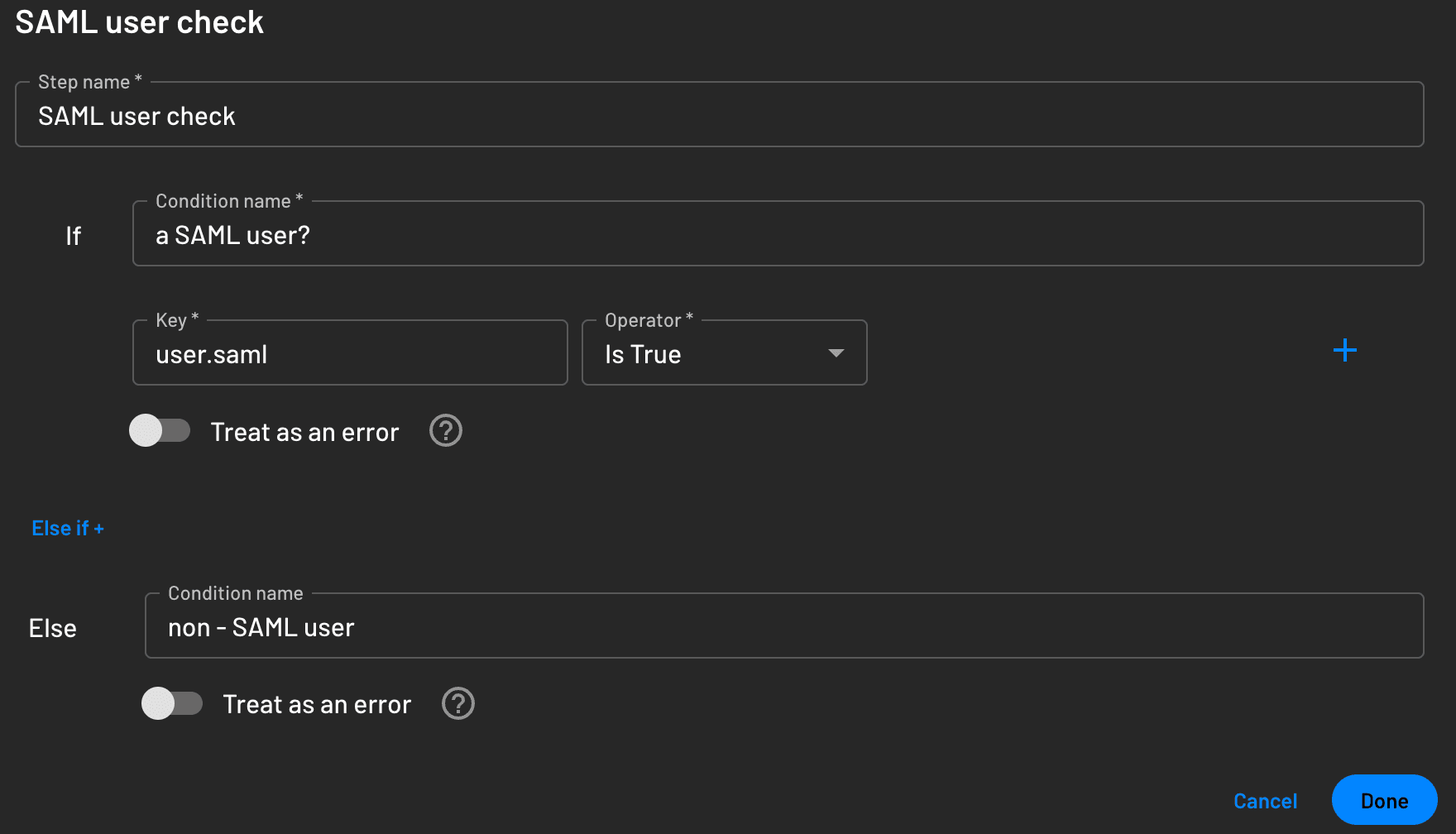 User key Example in Flow