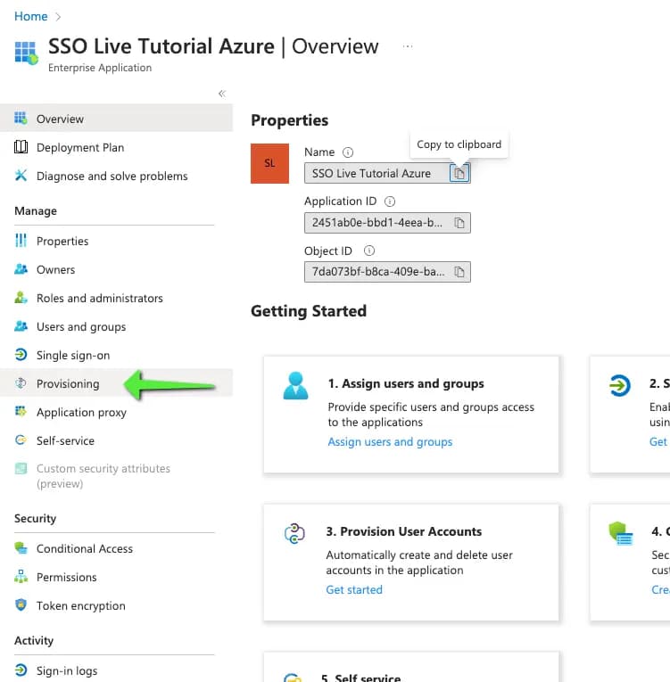 Descope enabling SCIM provisioning within azure one