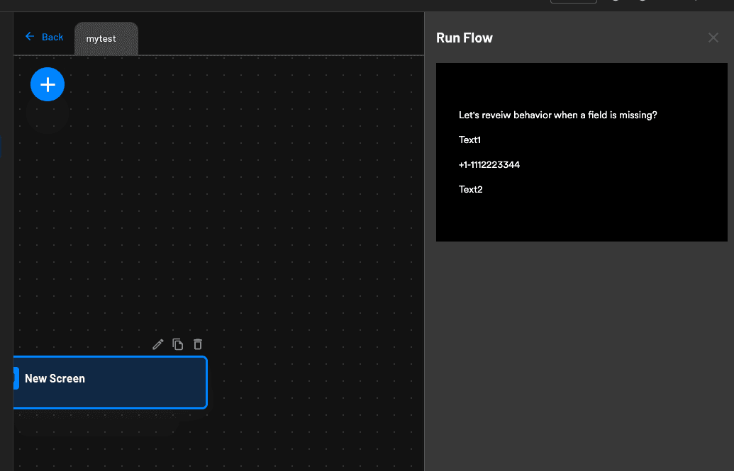 Example hide when empty, when field is not empty in flows