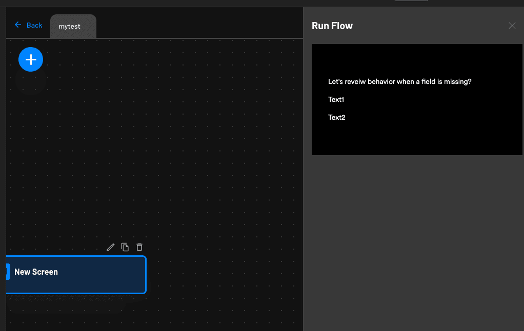 Example hide when empty, when field is empty in flows