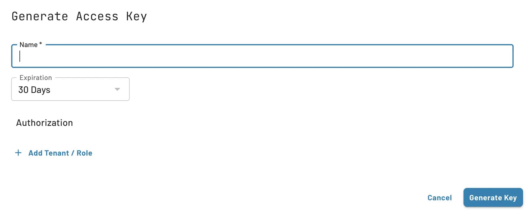 Descope access key generation