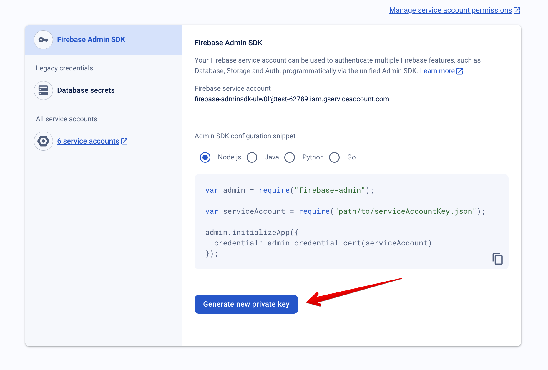 Firebase Credentials