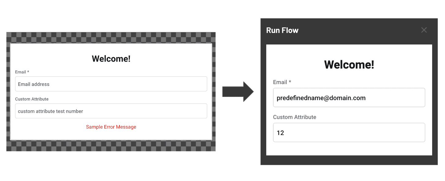 Descope flow inputs example