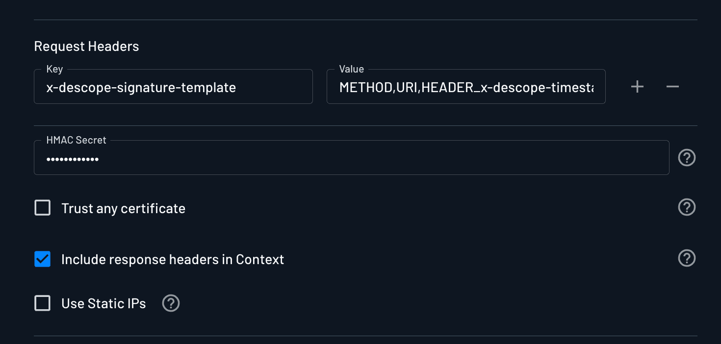 Configure HMAC