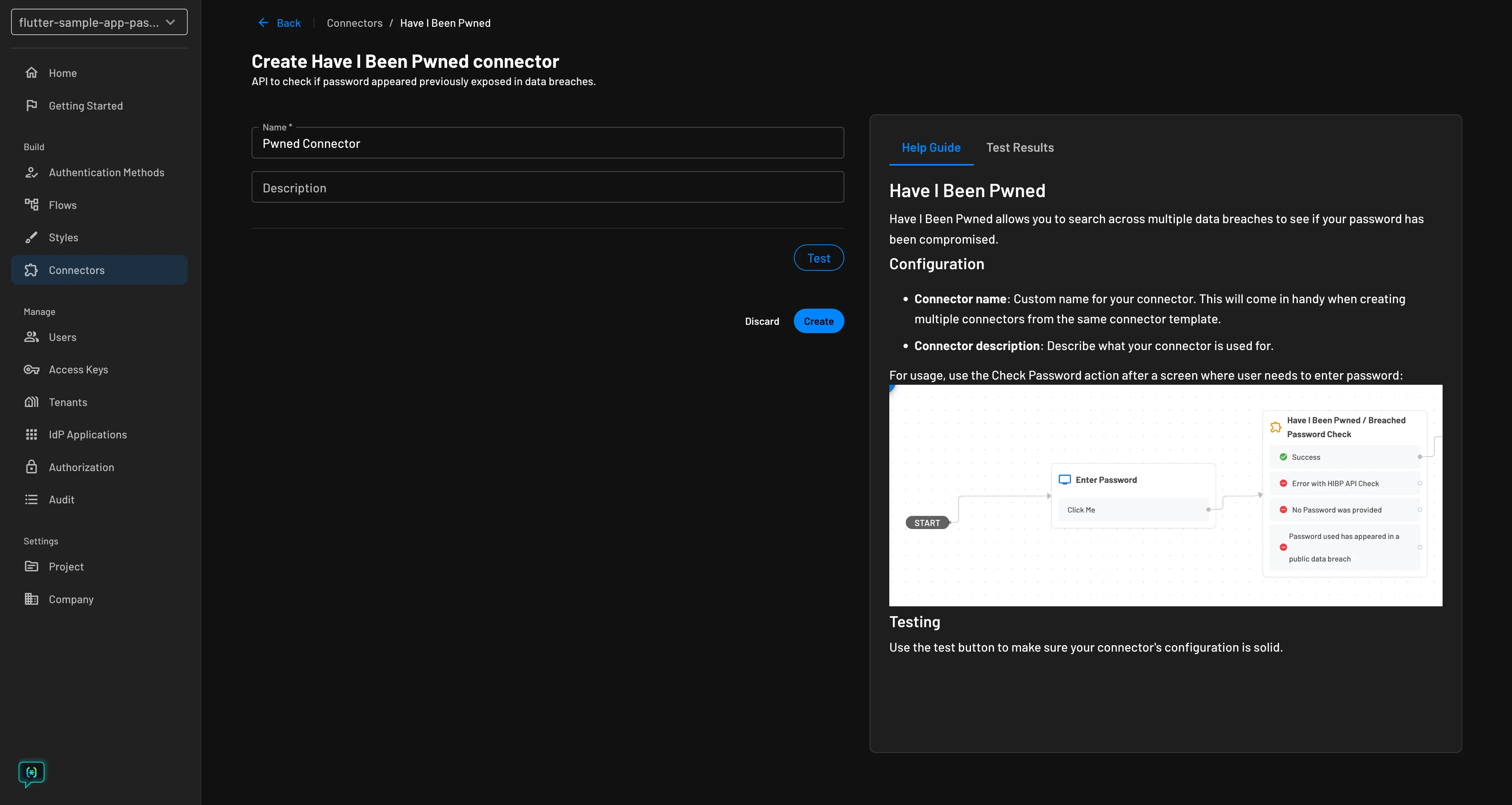 Have I Been Pwned connector configuration