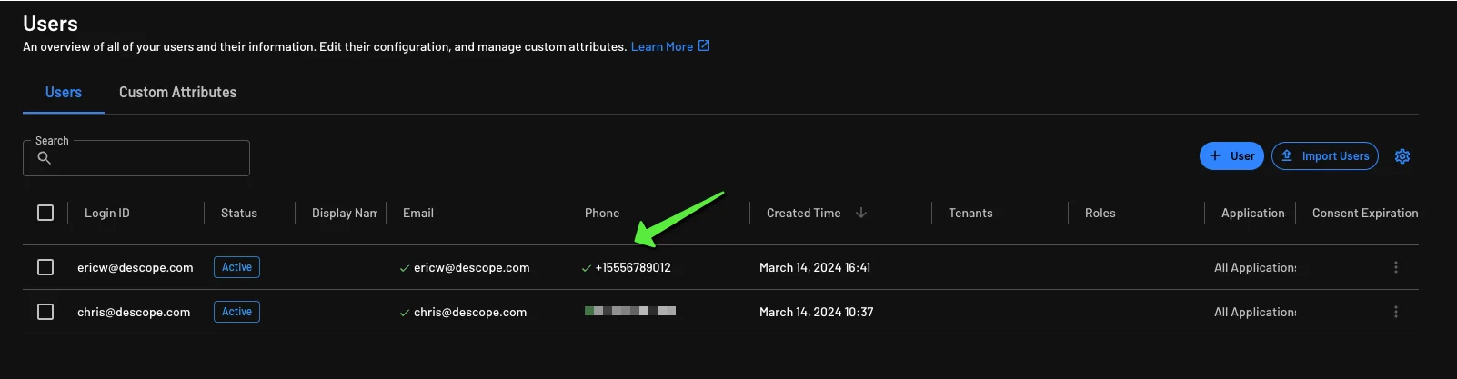 User Properties Without Phone Number After Update From Returned JSON Array Data