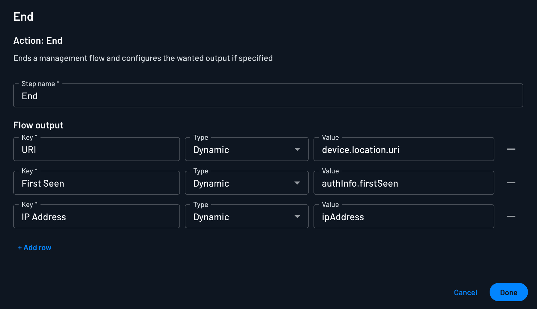 Management Flow End