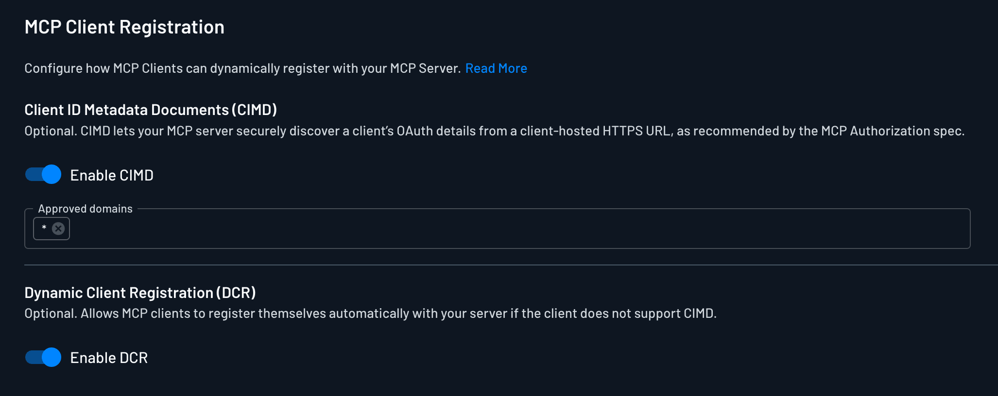MCP Client Registration