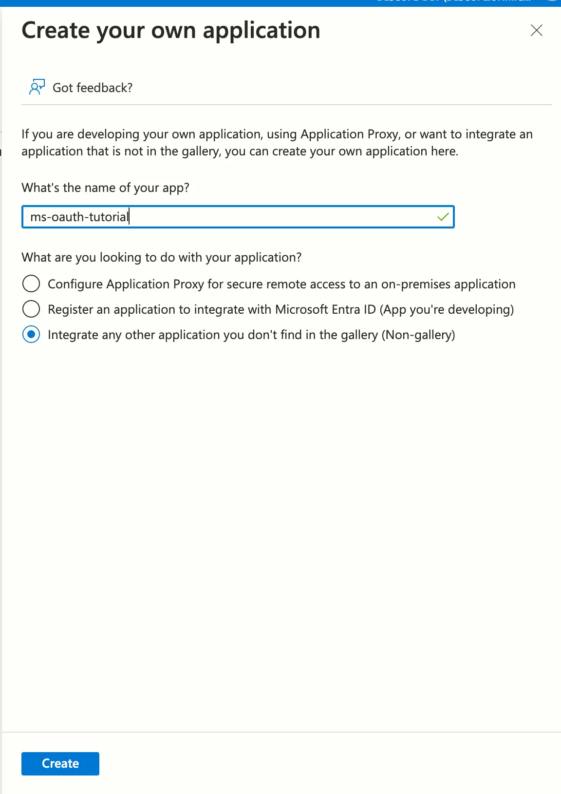 Descope custom social login with microsoft, creating microsoft enterprise application 3