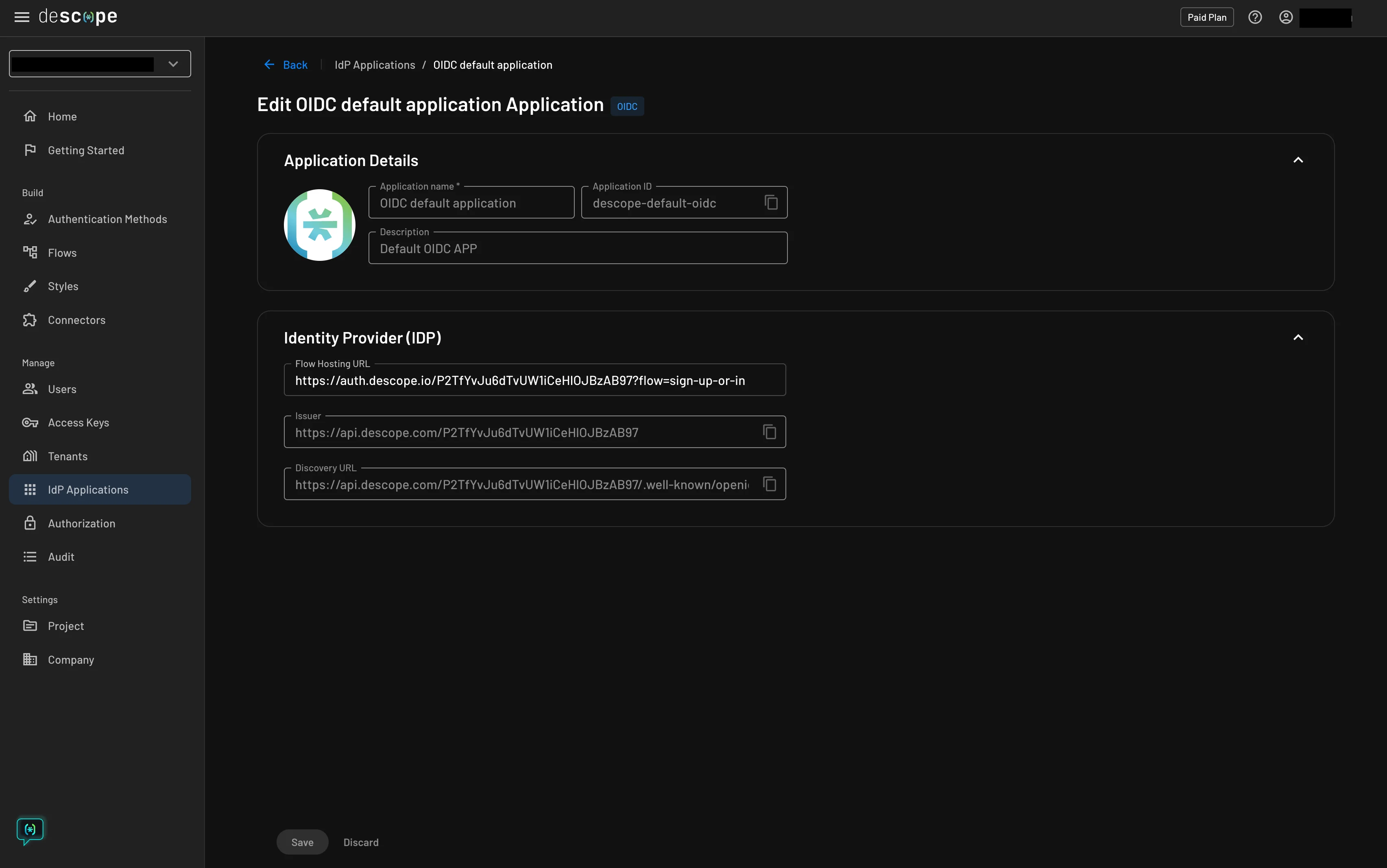 Configuring an OIDC Application within Descope