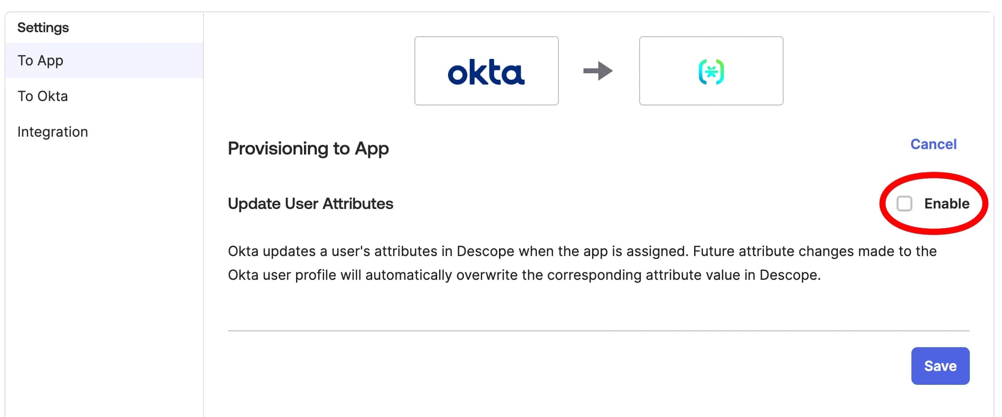 app embed link in okta