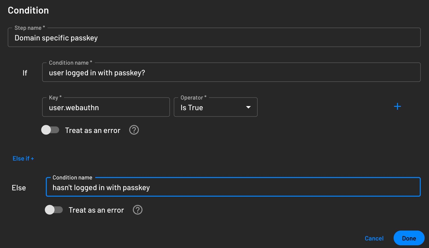 passkey domain specific