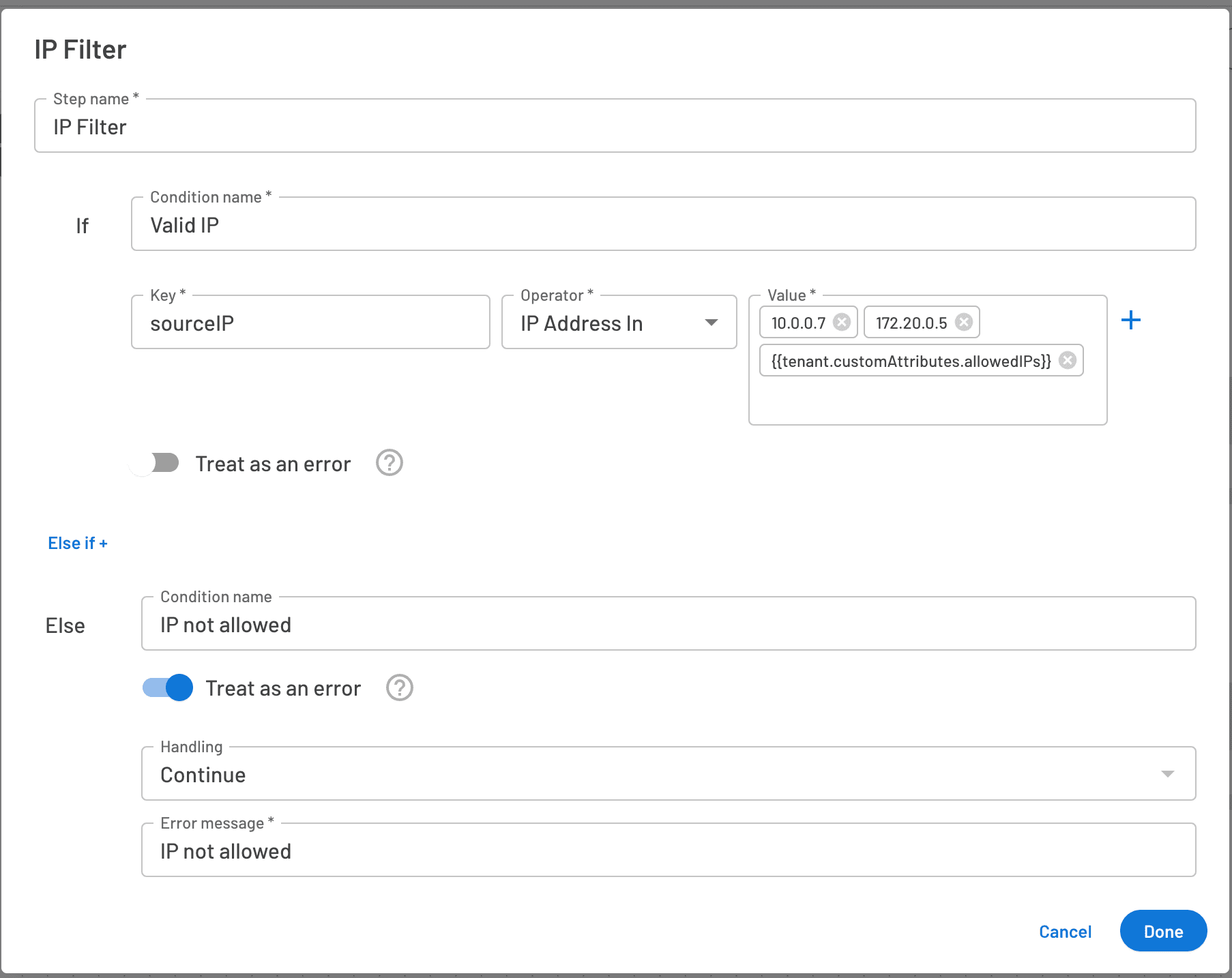 permitted ips flow condition