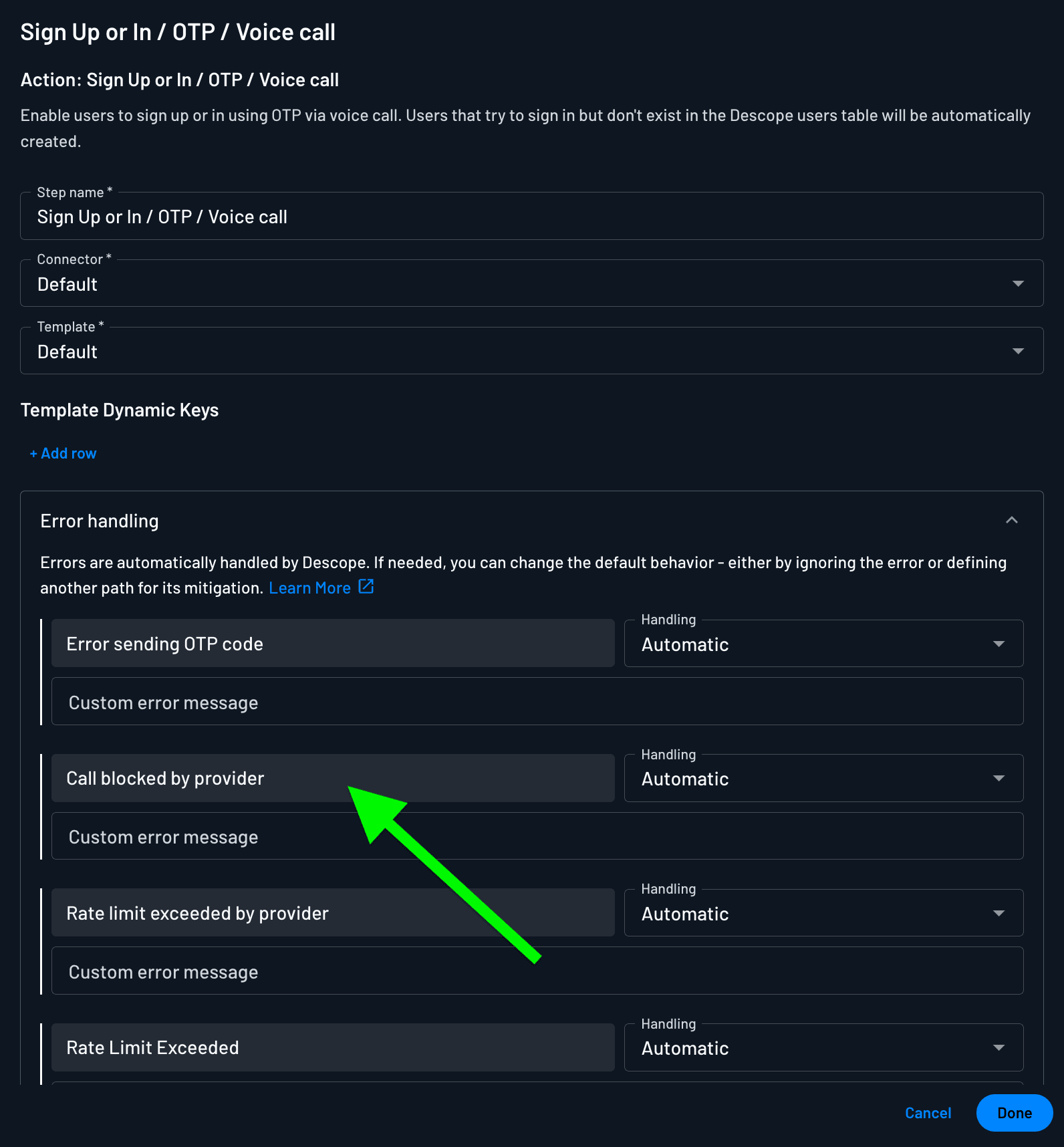 Handling Twilio blocking calls within flow errors