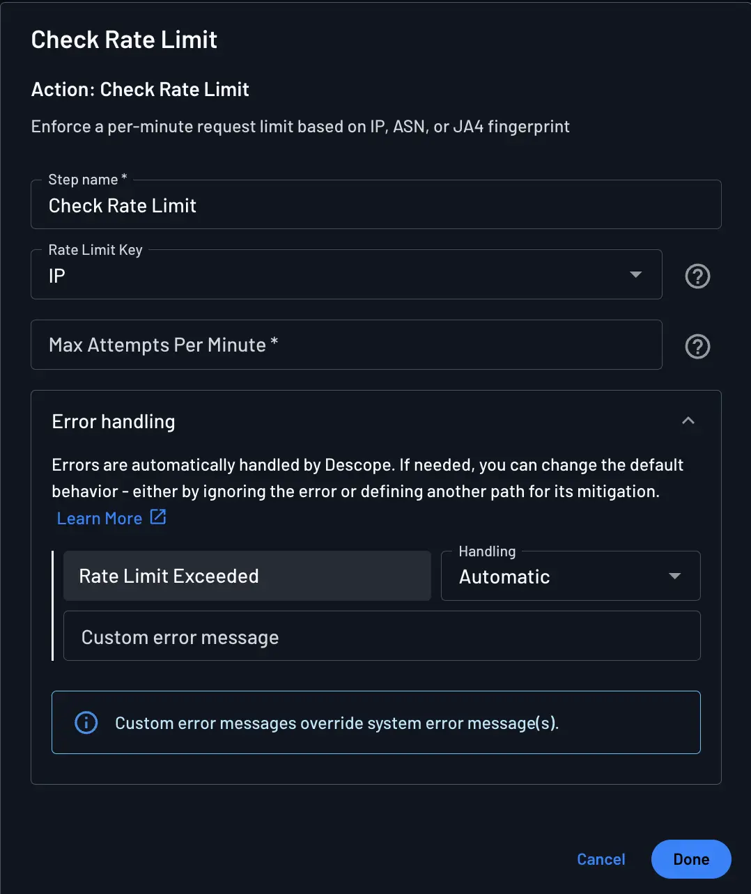 Check Rate Action
