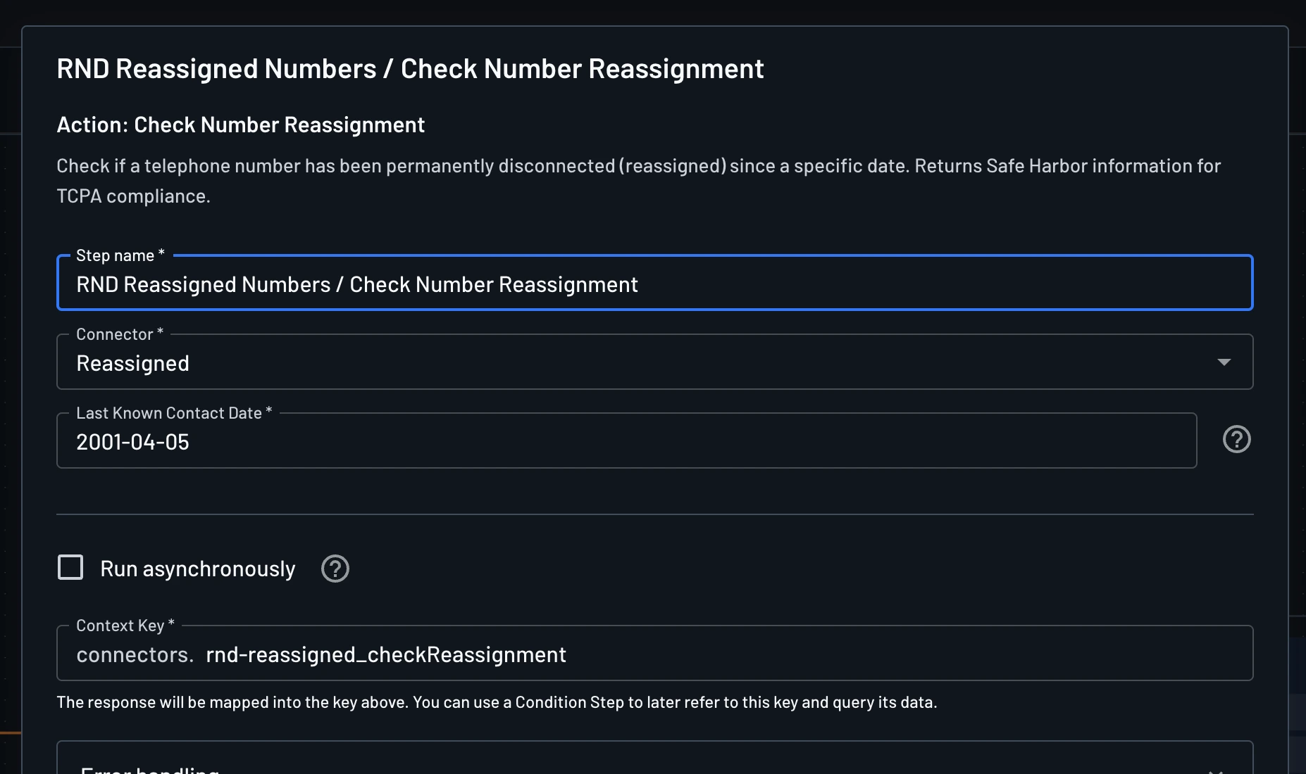 reassigned connector flow action