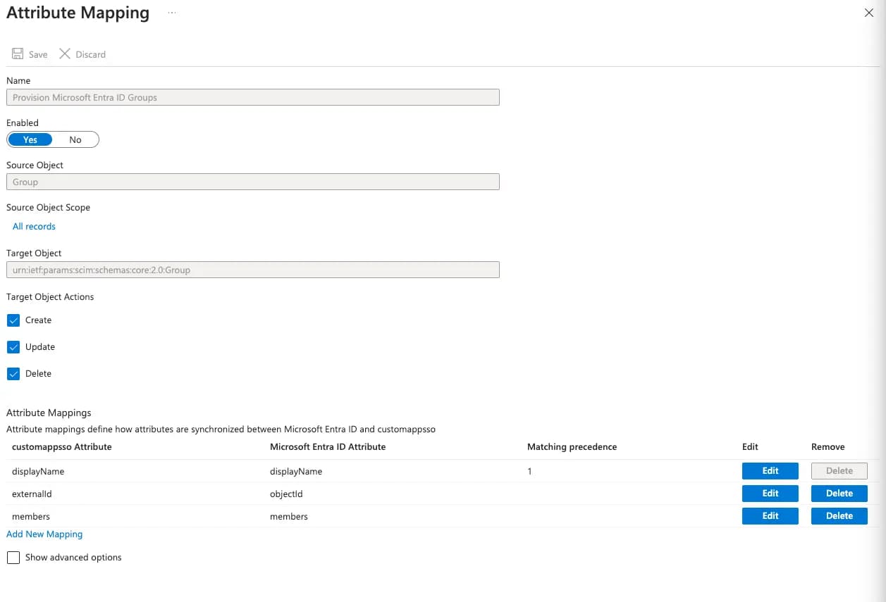 Descope SCIM azure group mappings