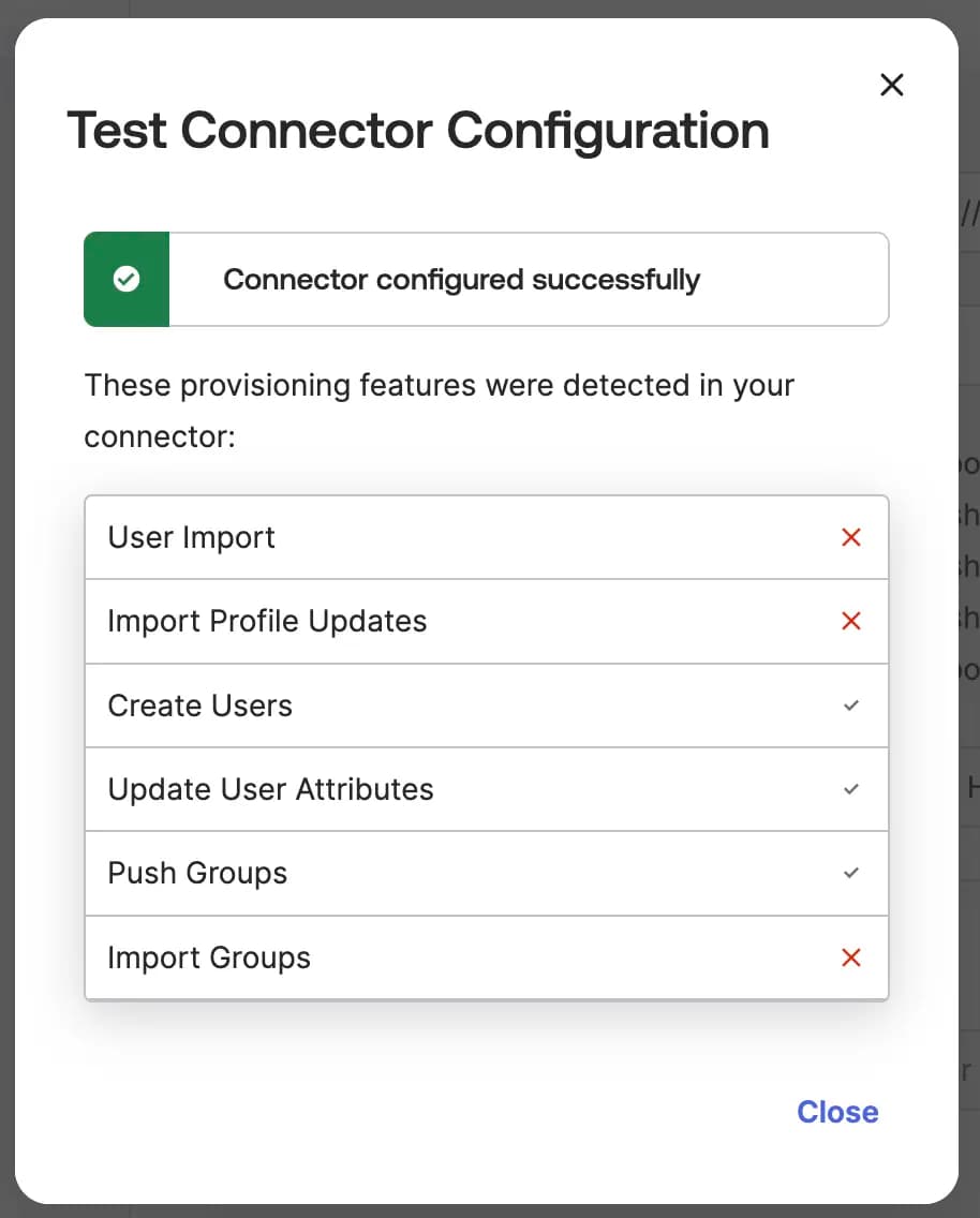 Descope SCIM test within IdP