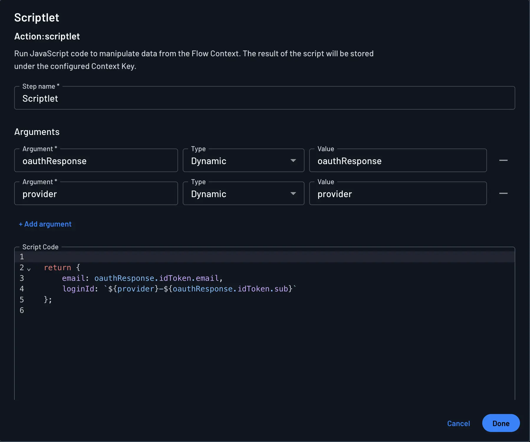 scriptlet OAuth