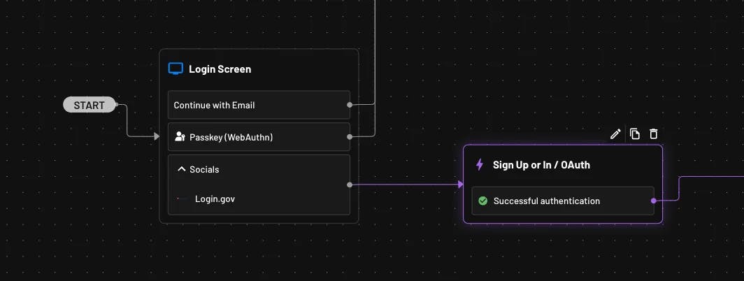 Using sign up or in oauth action