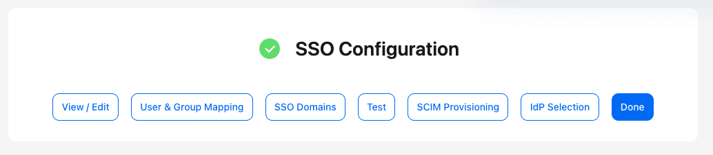 An example of the Descope SSO configuration flow after completed