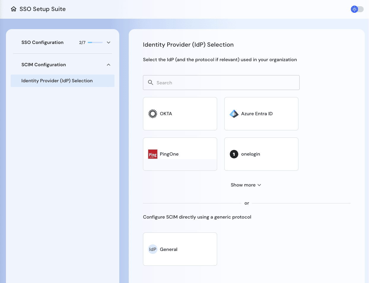 Using the Descope SSO Setup Suite to configure SCIM.