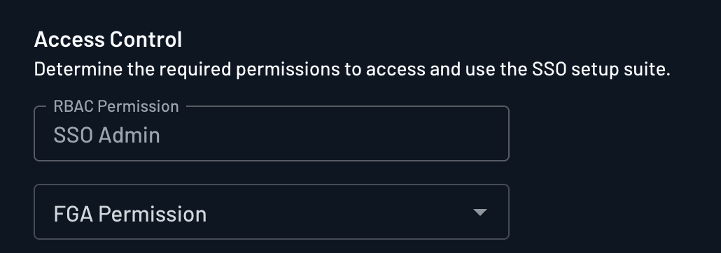SSO Setup Suite access control