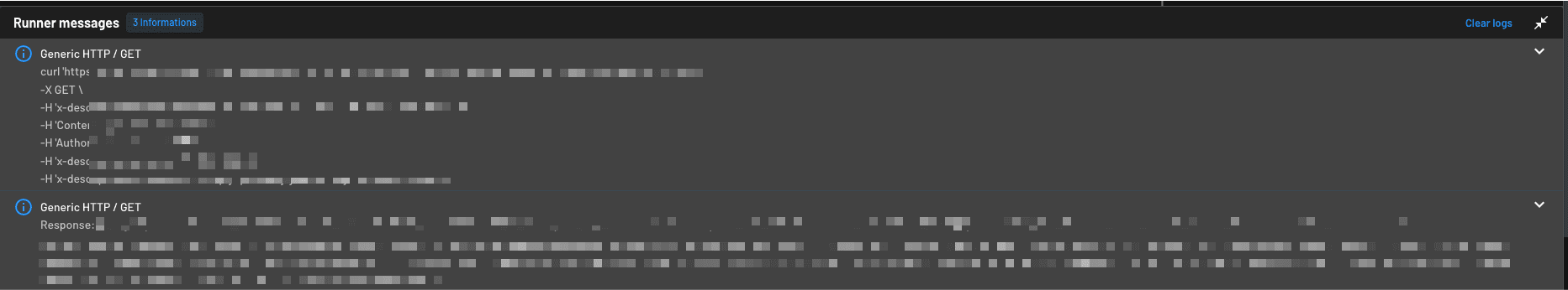 Example of using the Descope flow runner to debug a connector's request and response