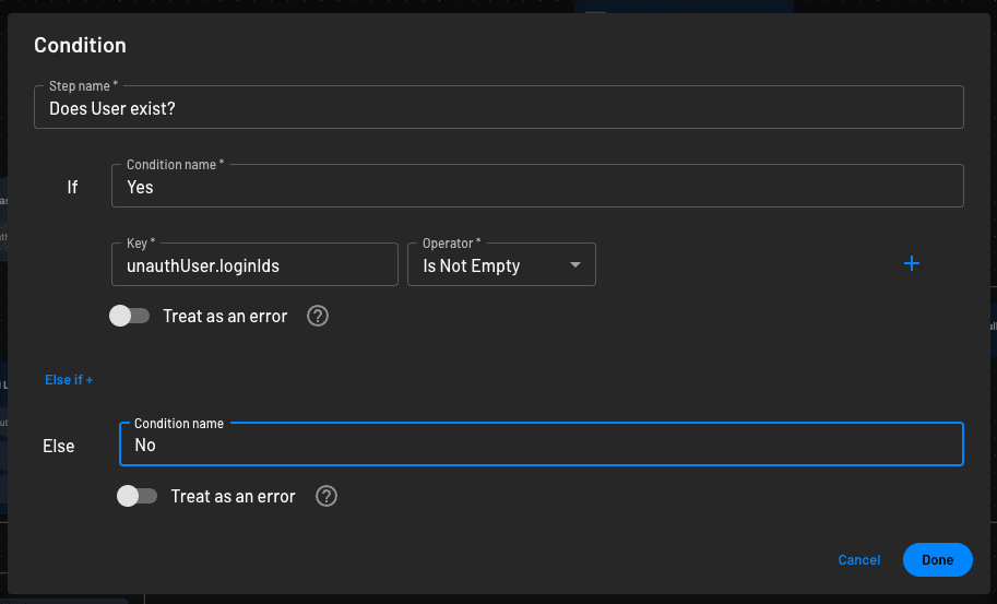 UnauthUser key Example in Flow