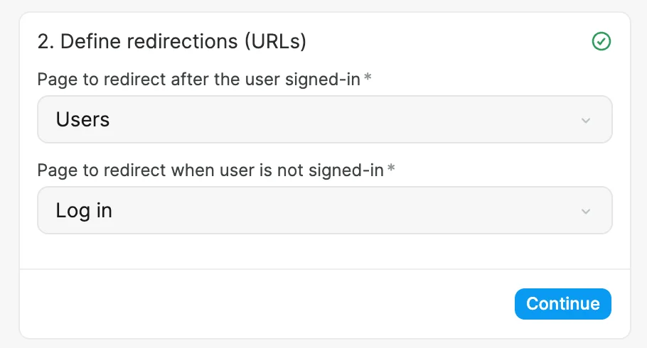 OIDC redirect option configuration