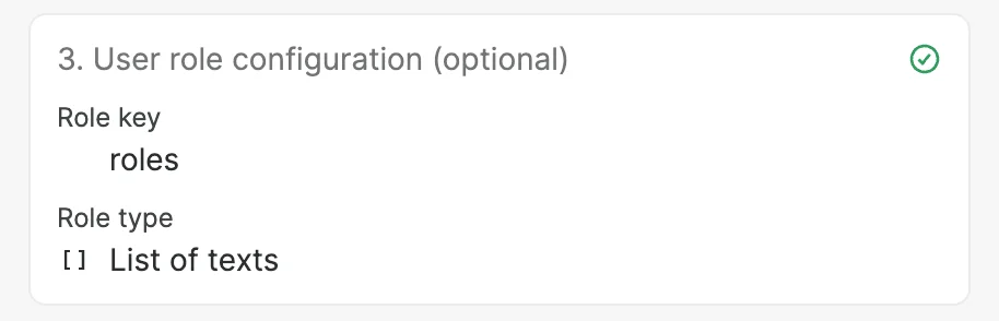 OIDC roles configuration