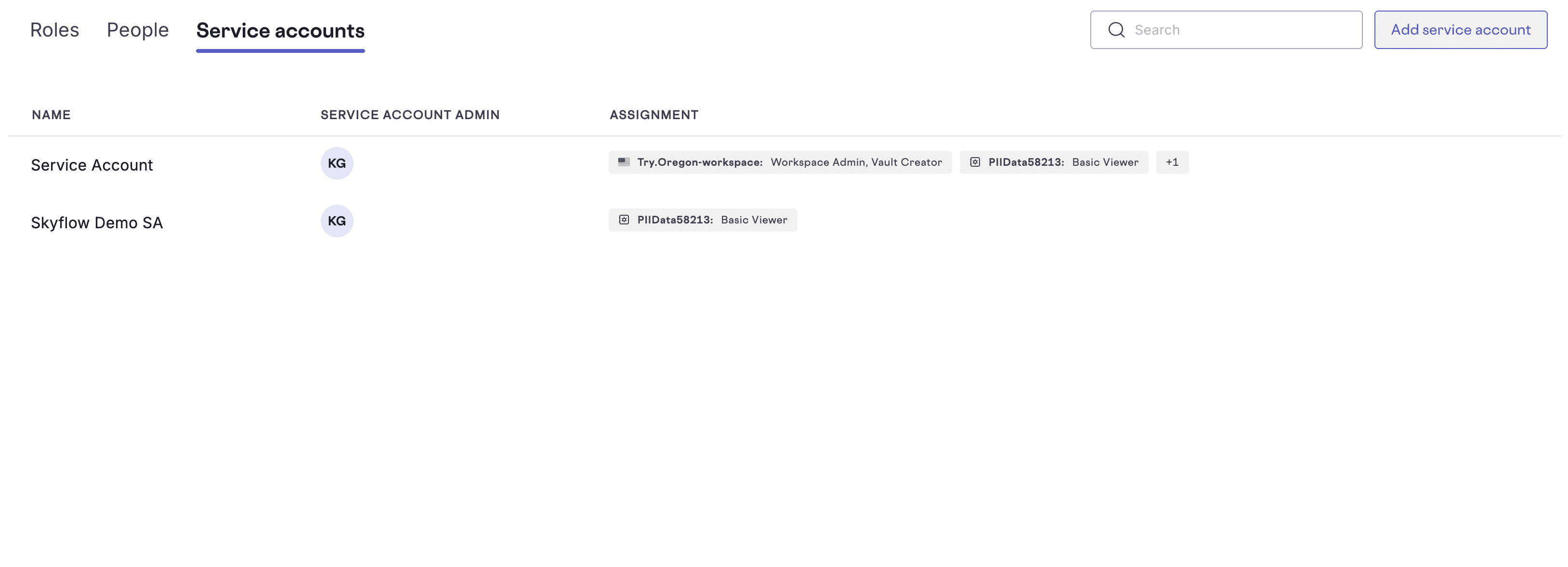 Add service account